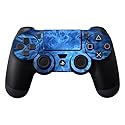 Protective Vinyl Skin Decal Skin Compatible with Sony PlayStation DualShock 4 Controller wrap Sticker Skins Blue Mystic Flames