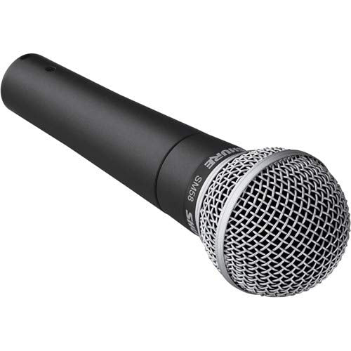 Shure SM58-LC Cardioid Dynamic Vocal Microphone + Extra Two (2) XLR Cables Bundle