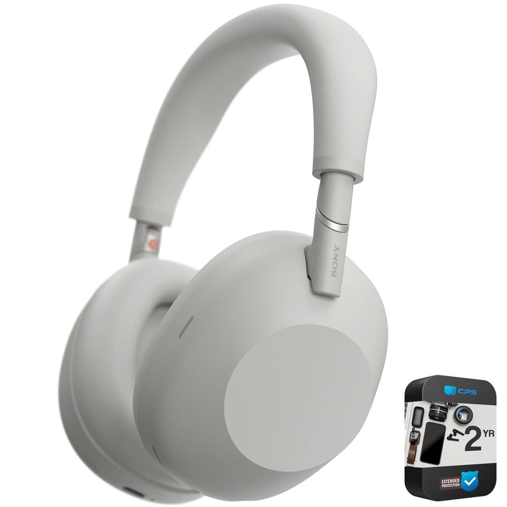 Sony WH-1000XM6/S Best Wireless Noise Canceling Headphones, Platinum Silver Bundle with Deco Gear CPS Exclusive 26 Month Protection Pack | Official…