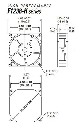 Mechatronics 12V Fans with Locked Rotor Alarm Signal (120x38mm, Ultra High Speed)