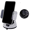 Ergonflow Luxury Rhinestone Bling Car Stand Phone Holder, Compatible with Air Vent or Dashboard, Fits iPhone X, 8, 7 Plus, 6, 6 Plus, SE, 5S, 5, 4S, 4