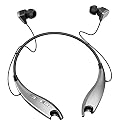 Neckband Headphones, Around The Neck Bluetooth Headphones w/Noise Cancelling Microphone, Bluetooth Headset w/ 22hrs Playtime, Neck Earphones Stereo