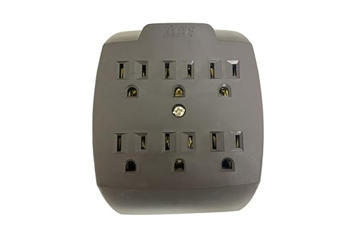 Projex FA-357AE/01PRJ Adapter Grounded 6 outlets Brown
