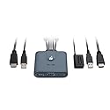 IOGEAR 2-Port HDMI KVM Switch with Cables - USB & HDMI Connections - Control 2 Computers with One Monitor, Keyboard & Mouse - Plug & Play