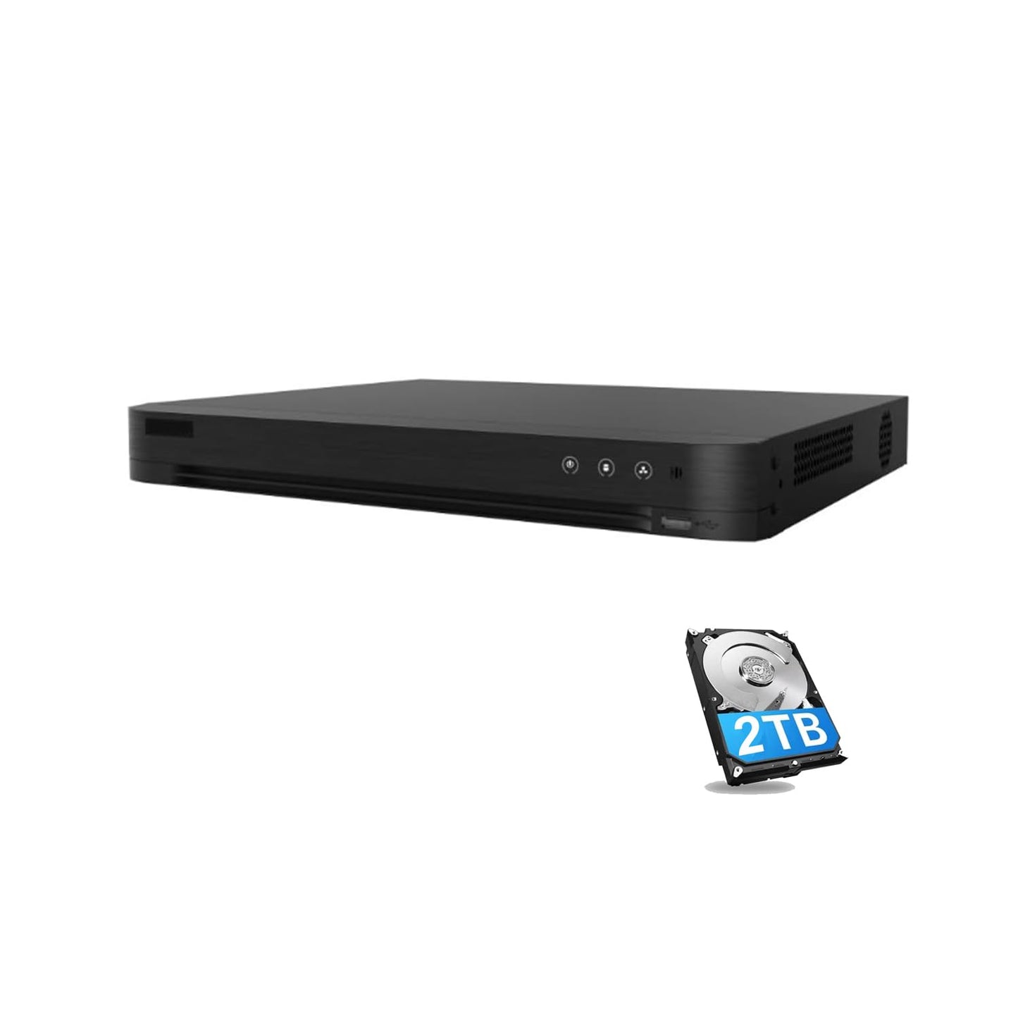 iDS-7216HUHI-M2/S 16 Channel 5MP H.265+ Turbo HD DVR with 2TB HDD, up to 8MP TVI Camera, 4K HDMI and VGA Output, Motion Detection for All Analog