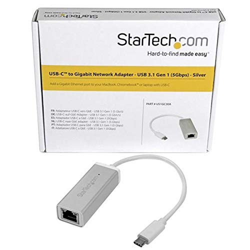 StarTech USB-C to Gigabit Ethernet Adapter, Thunderbolt 3-Port Compatible