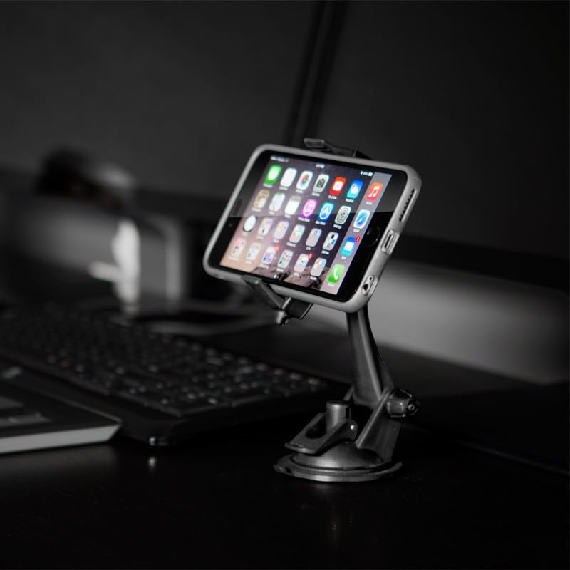 ARKON Mounts Mobile Grip 2 Phone Car Suction Mount | Strong Suction Mount | GPS Ready | 360° Adjustable Viewing | Compatible with iPhone, Samsung