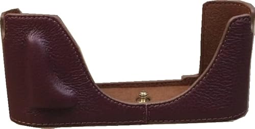 M240 Case, BolinUS Handmade Genuine Real Leather Half Camera Case Bag Cover for Leica M240 Hand Strap (Coffee)