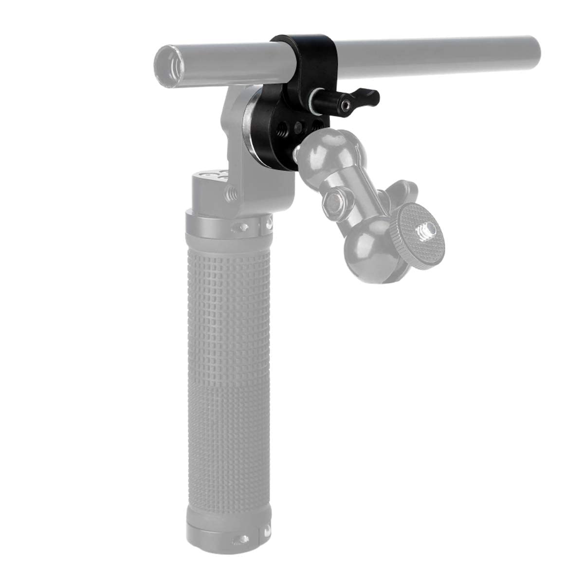 NICEYRIG Rosette Adapter with 15mm Single Rod Clamp, M6 Thread Rosette Mount Applicable for Camera Video Support System