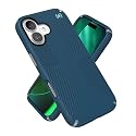 Speck PRESIDIO2 Grip for iPhone 17 Case, MagSafe-Compatible, Slim Protective Case, DEEP SEA/Silver Metallic/Spell Blue
