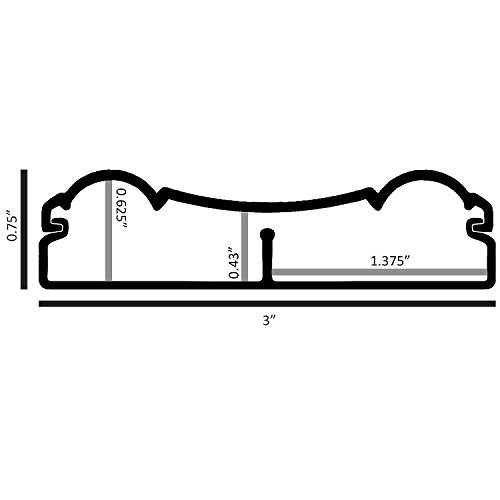 Wall Panel Moulding Suface Cable Raceway - Type:1 - Stick Length: 5FT - 1 Piece
