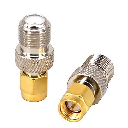 BOOBRIE Coaxial Cable Connector SMA to F Coax Adapter SMA Connector SMA Male to F Female Adapter for LAN/LMR Wireless Antenna Devices/Coaxial