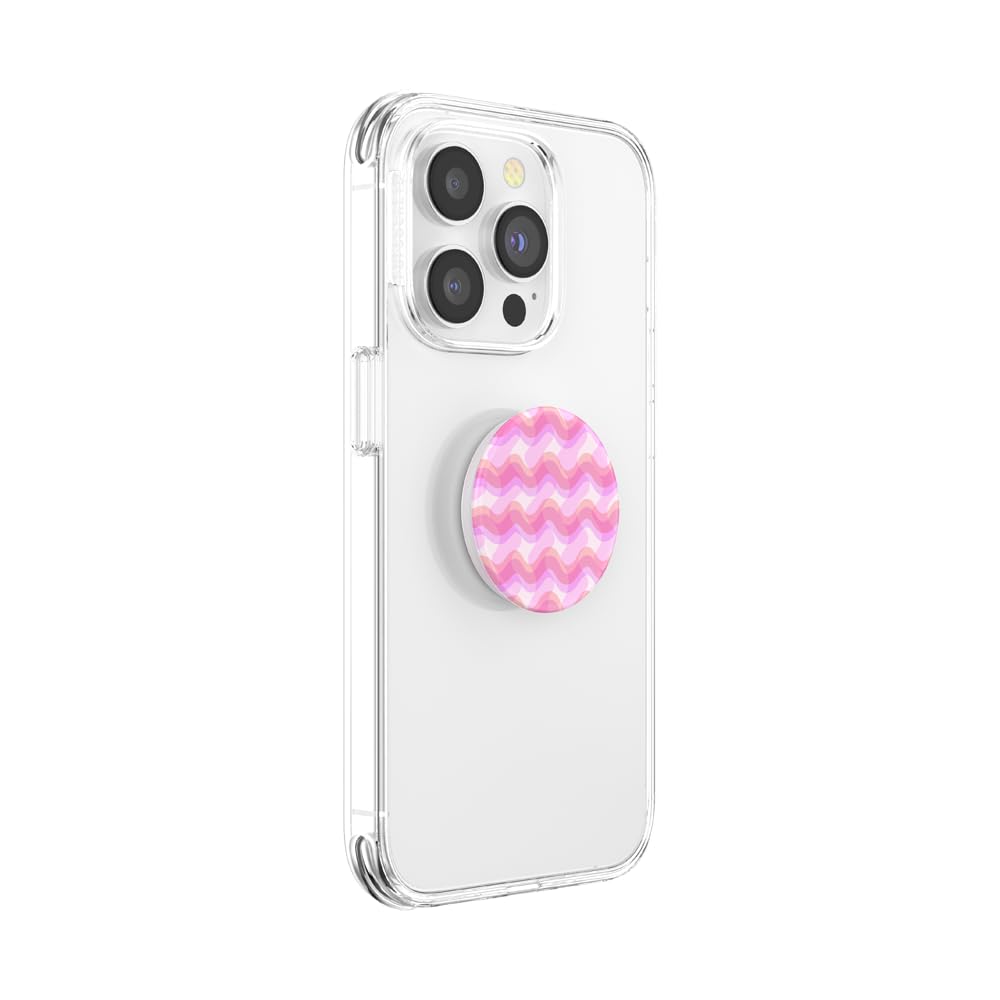 PopSockets Adhesive Phone Grip, Holder, Phone Stand, Flower - Rosy Waves
