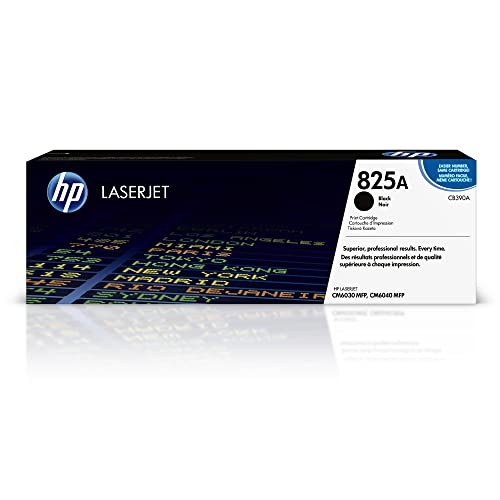 HP Original 825A Black Toner Cartridge | Works Color LaserJet CM6030 MFP, CM6040 MFP Series | CB390A