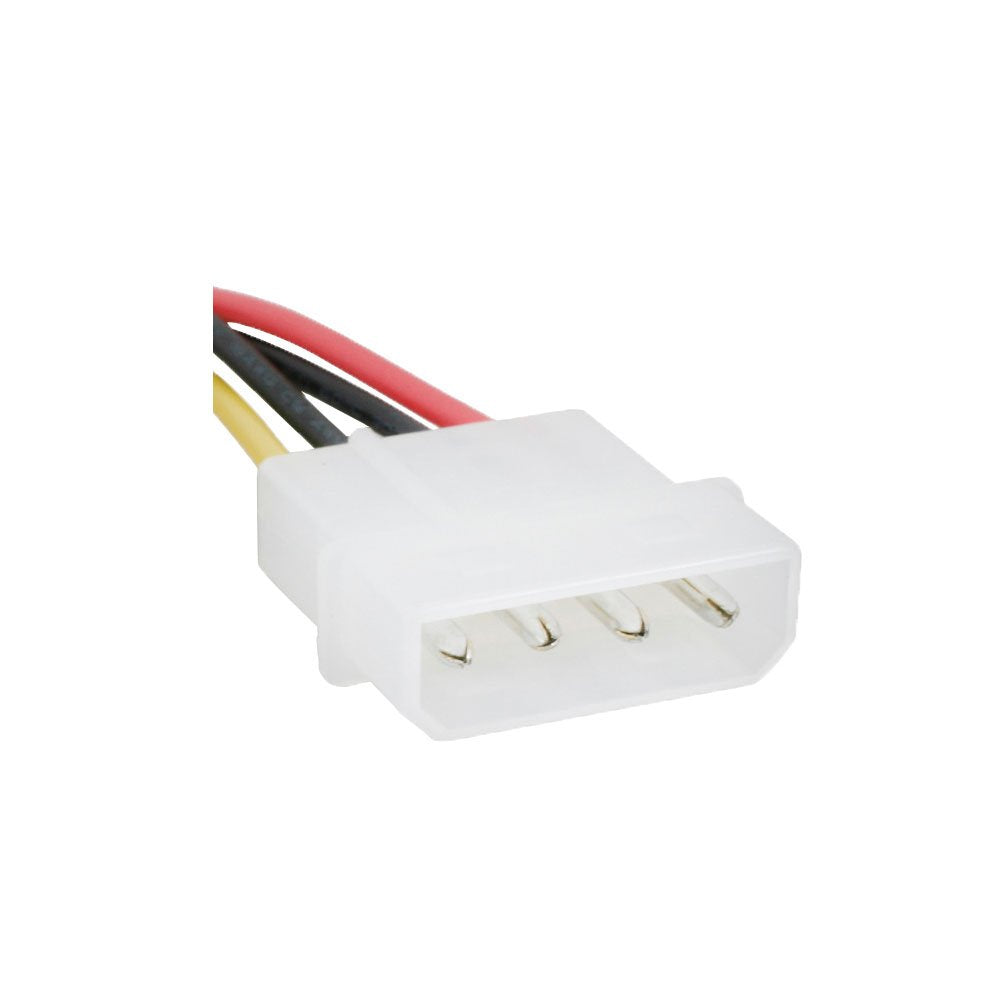 4 Pin Power Supply Connector to 15 pin SATA Female Adapter Cable - 6 Inch