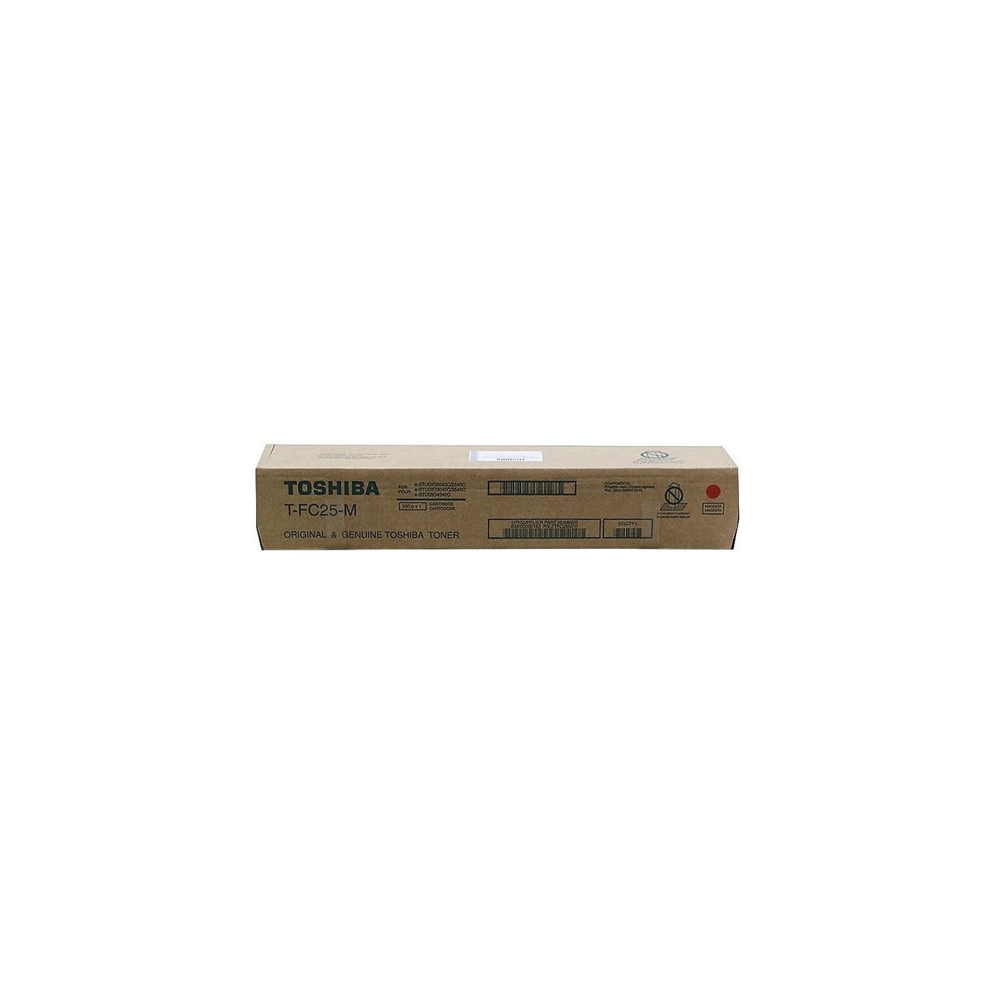 Toshiba T-FC25-M TFC25M E-Studio 2040C 2540C 3040C 3540C 4540C Printers Toner Cartridge (Magenta) in Retail Packaging