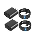 2-Pack Super Fast Charger Type C,Wall Charger 45 Watt USB c with 4FT Type C Charging Cable for Samsung Galaxy S25 Ultra/S24 Ultra/S24+/S23