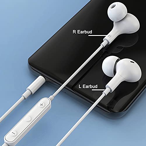 3.5mm Earbuds Wired Earphones in Ear Headphones w Microphone Compatible with Samsung Galaxy A13 A12 A03s A02s A52 A11 A10e S10 S9, Moto G Power G…