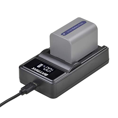 Batmax 1 Pack 1600MaH NP-FP70 Battery and LED Fast Charger for Sony NP-FP30,NP-FP50, NP-FP70, NP-FP90, NP-FP91 DCR-DVD92, DVD103, DVD202, DVD305