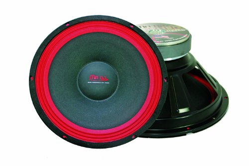 Mr. Dj WOOFER PA110 400-Watt Subwoofer, Black/Red