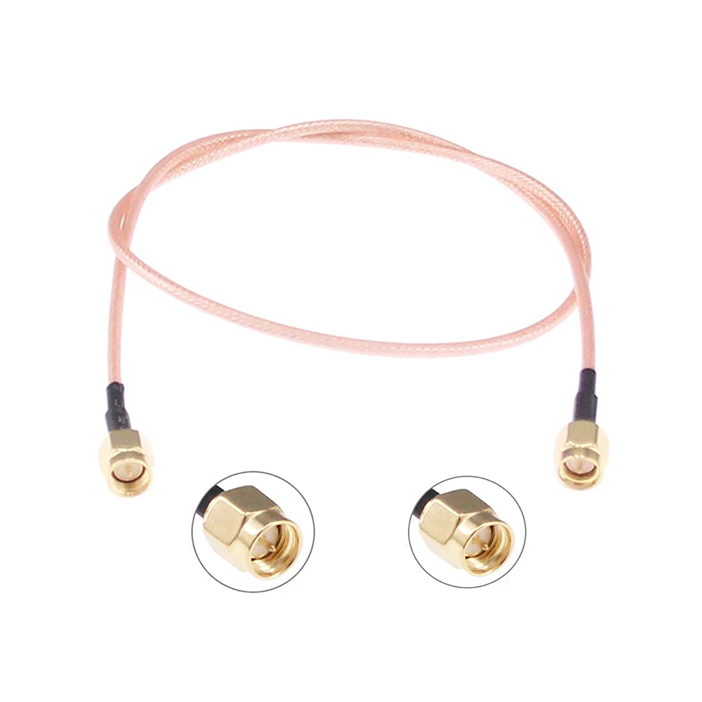 RFaha 3pcs RF coaxial Coax SMA Male to SMA Male Antenna Extender Cable Adapter Jumper RG316 20in 50cm Cable(F01-3)