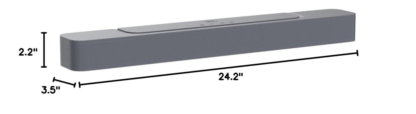 JBL BAR-2-0-ALL-IN-ONE-MK2 Compact 2ch Soundbar with Dolby Digital and a WireLogic Ruby 8ft Ultra High Speed 4K-8K-10K HDMI Cable w/UHD, HDR, VRR