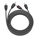 ROCKRIX Twisted Pair RCA Stereo Signal Cable for Home Theater, HDTV, Amplifiers, Hi-Fi Systems - 14ft