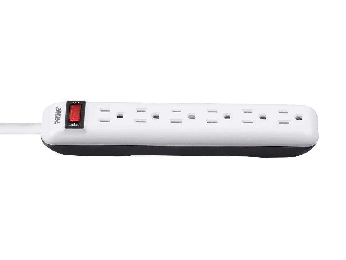 Monoprice Power & Surge - 3 Feet Cord - White | 15A / 125V / 1875W