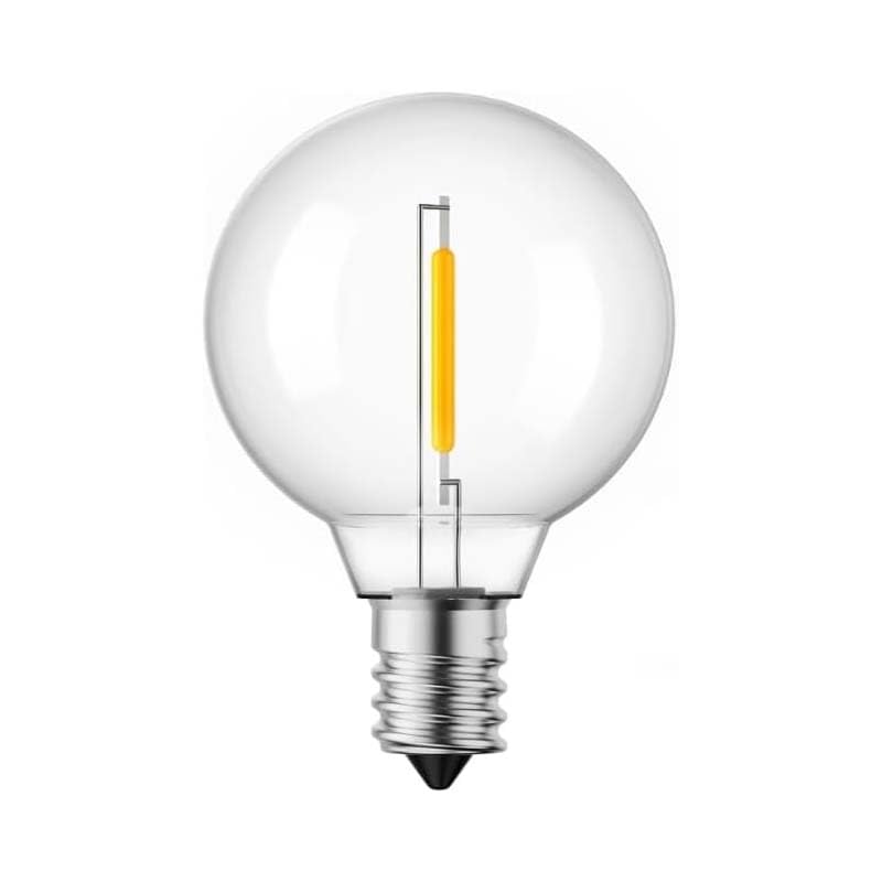 VENUSOP 4 Pack G40 Led Replacement Light Bulbs,2700K Warm White for E12 Medium Screw Base, for Indoor and Outdoor Led String Light Party Patio Garden