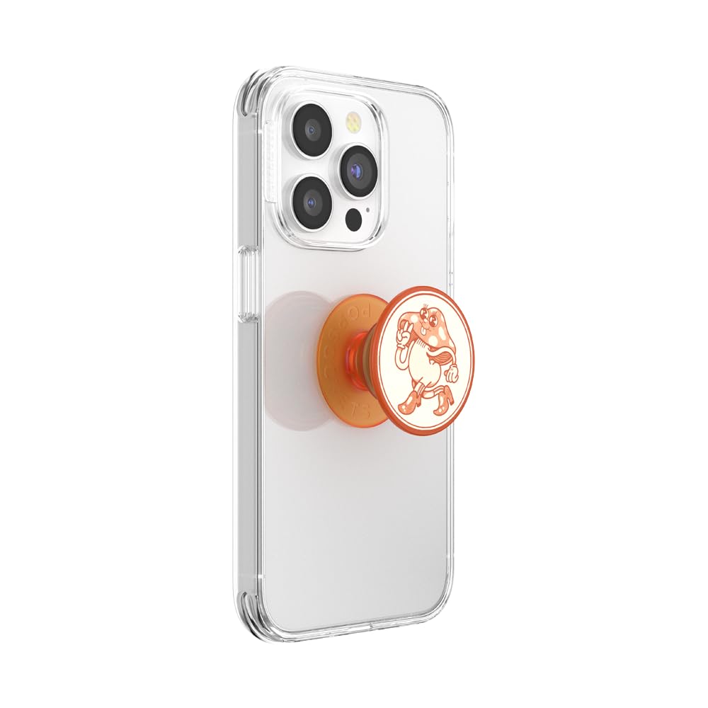 PopSockets Adhesive Phone Grip, Holder, Phone Stand, Orange - Mushie Groove
