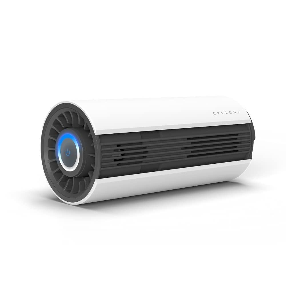 myGEKOgear by Adesso Cyclone O2 Mini HEPA 13 Carbon Filter Air Purifier, Essential Oil, Air Quality Sensor