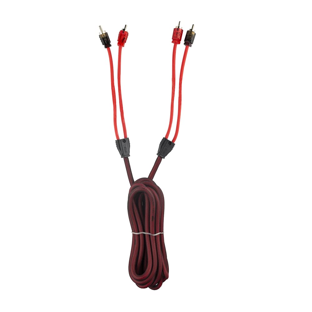 DS18 R12 Ultra Flex RCA, Male to 2-Male RCA Cable, Y Splitter Design,(12 Feet)