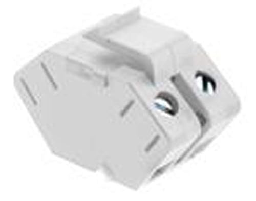 Legrand - OnQ Speaker Keystone Insert, Single Keystone Jack for up to 12-Gauge Speaker Wire, Cover Unused Ports, White, WP3456WH