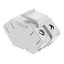 Legrand - OnQ Speaker Keystone Insert, Single Keystone Jack for up to 12-Gauge Speaker Wire, Cover Unused Ports, White, WP3456WH