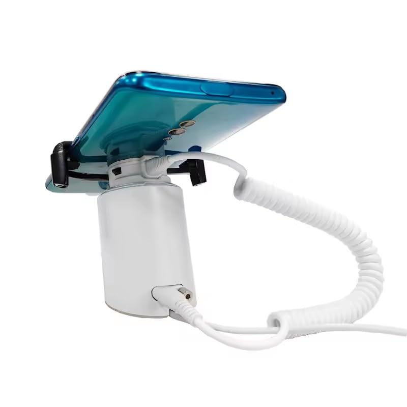 Anti Theft Alarm Device for Mobile Phone Retail, On-Site Alarm, Rechargeable, White (US Plug (for Type-C Interface)