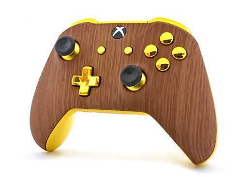 MODDEDZONE UN-Modded Custom Controller compatible with Xbox One S/X... (3.5 mm jack) (Golden Wood)