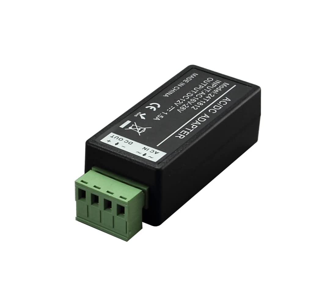 InstallerCCTV Input AC 24V to DC 12V 1.5A Power Converter, and 1pc 2.1X5.5mm DC Power Male Plug Pagtail, Universal Powerful Transformer…
