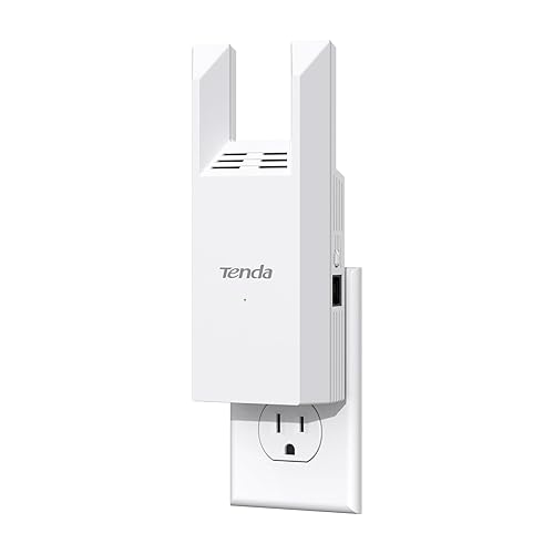 Tenda WiFi Range Extender AC1200 - WiFi Extender with Gigabit Ethernet Port, 1.2Gbps Home Signal Booster, Dual Band, Up to 1600 Sq & 32 Devices