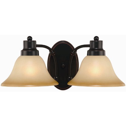 Hardware House Bristol Series 2 Light Oil Rubbed Bronze 7-1/2 Inch by 16 Inch Bath / Wall Lighting Fixture : 16-7222