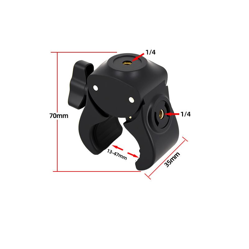ThtRht Camera Clamp Mount with 1/4''-20 Threaded Connector Super Clamp Mount for Magic Arm Camera Tripod Pole Photography Light Stand Ring Light Phone
