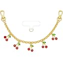 Bag Charms Handbags Cherry Gold Keychain Phone Charm Purse Wrist Strap Short Car Key Chain Handbag Metal Handle Extender Decorative Bags Chains