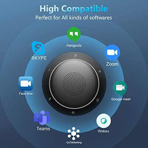 KAYSUDA Bluetooth Conference Speakerphone Wireless Microphone and Speaker for Mobile Phone and Computer, USB Office Speakerphone for Skype, Zoom