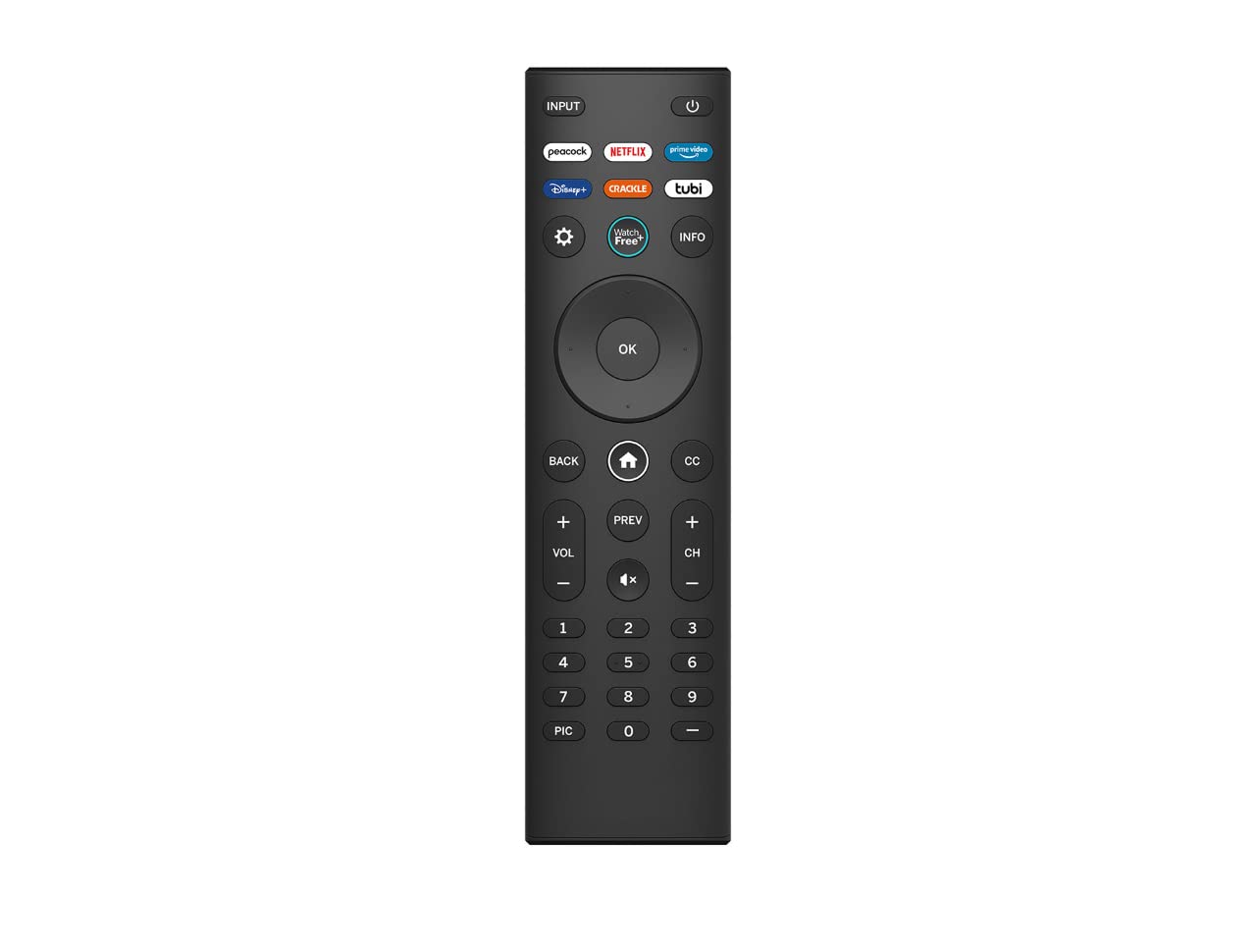 Amtone XRT140 Universal Replacement Remote Control for VIZIO All LED LCD HD 4K UHD HDR Smart TVs with Netflix Dis+ Crackle Tubi Apps for D24FF1
