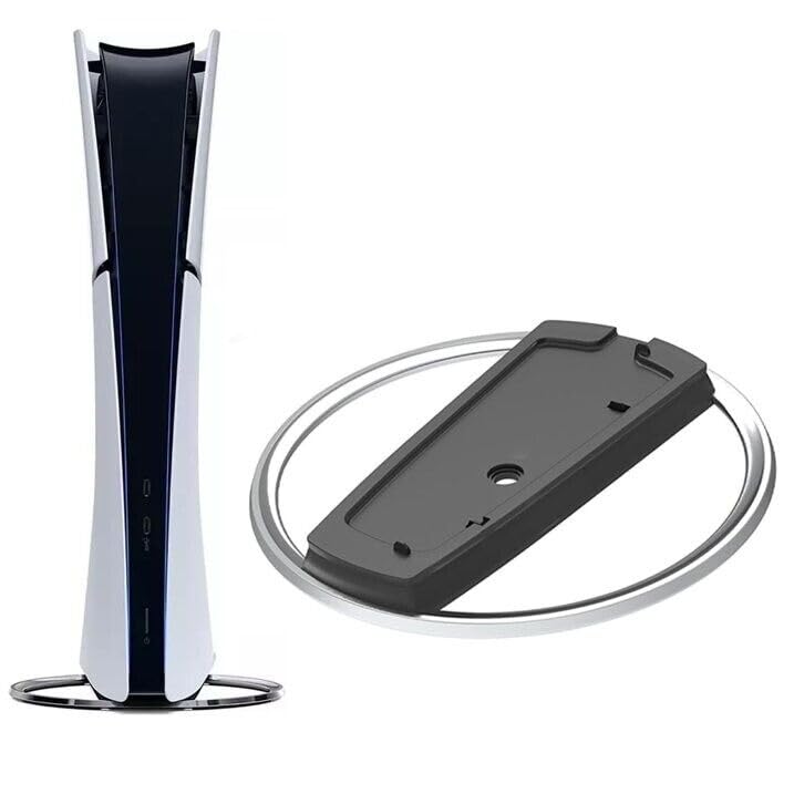 PEGLY Vertical Stand for PS5 Consoles Compatible with PlayStation 5 Slim Disc and Digital Edition Solid Base Accessories