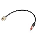 Eightwood PL259 UHF Male to DIN AM/FM Male Plug Extension Lead 12 inches Coax RG58 for Radio Antenna Receiver