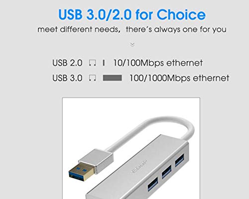 EP-9606 Gigabit Ethernet Adapter USB Hub 3.0 LAN Wired Network Card Rj45 Port Splitter for Computer