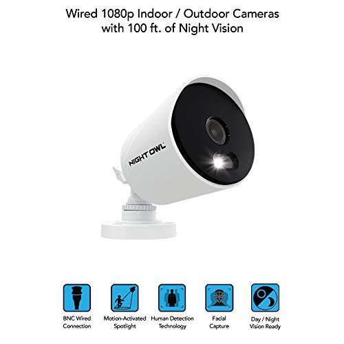 Night Owl CCTV Video Home Security Camera System with 6 Wired 1080p HD Indoor/Outdoor Cameras with Night Vision (Expandable up to a Total of 16 Wired
