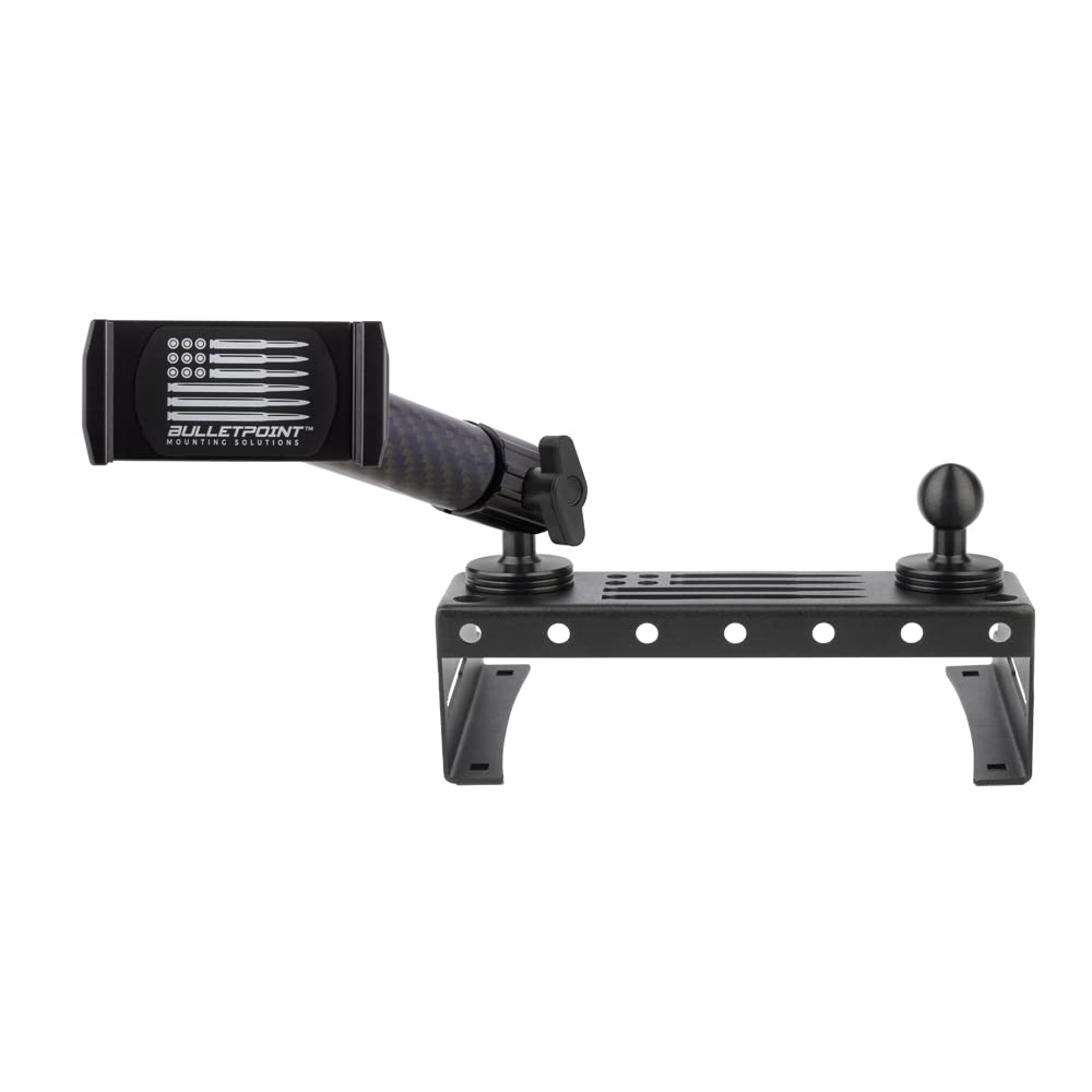 Bulletpoint Metal Dash Mount Phone Holder Compatible with 2015-2020 Ford F150 & 2017-2022 F250/F350 Super Duty - Dual 20mm Ball Dash F150 Phone Mount