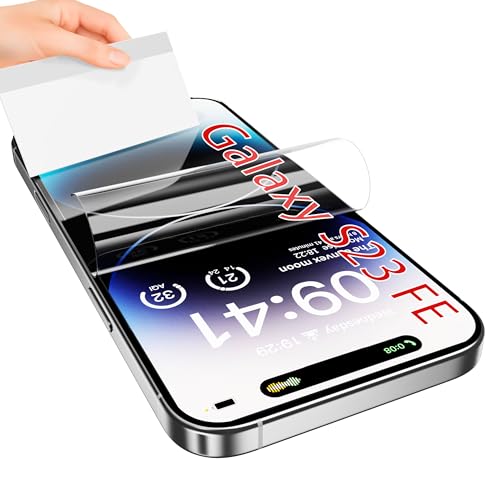 JUVENPROTO 3 Pack for Samsung Galaxy S23 FE TPU Films Screen Protectors, Fingerprint Unlock, HD Clear, Anti Scratch, Bubble Free, Ultra Thin, Easy