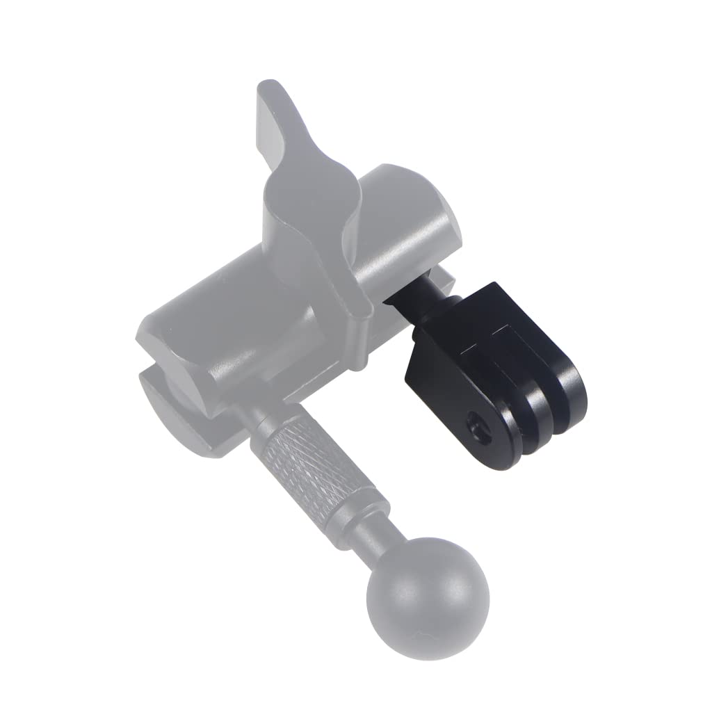 NovelGoal Aluminum 17mm Ball Head Adapter Clip Compatible with Go-pro Hero 11 10 Camera Accessories Phone Holder Car Recording Bracket